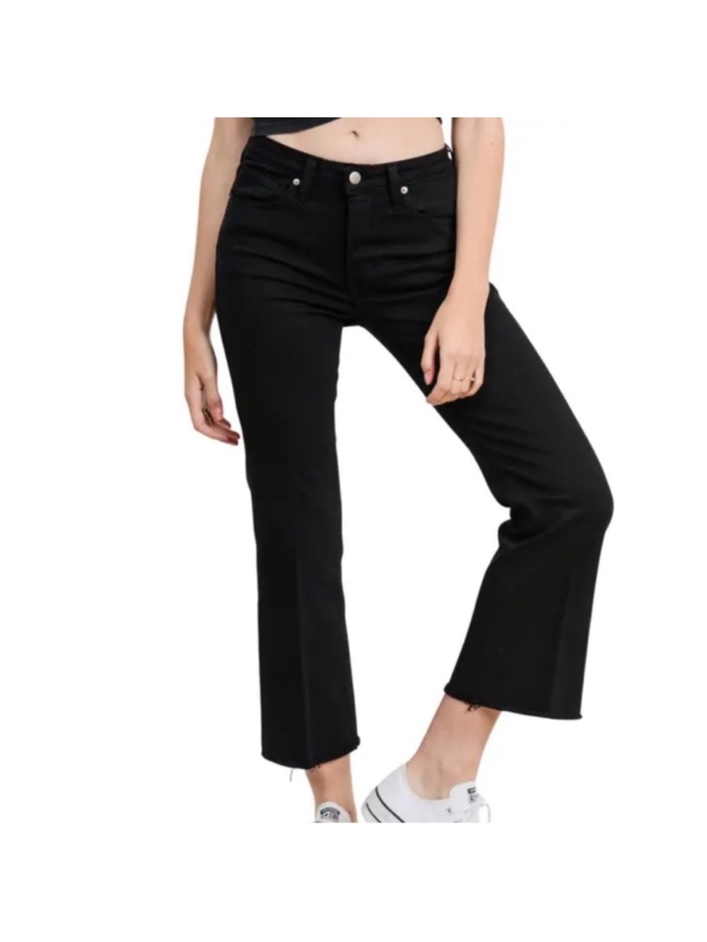 Letter to Juliet L.T.J. Women's Black Crop Sicily Jeans